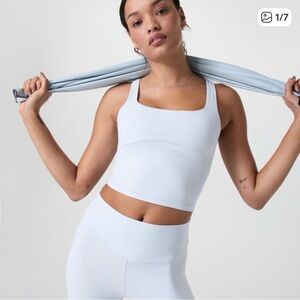 Vuori Light Blue Tank with Built-In Bra